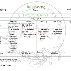 Graad 1 Lewensvaardigheid Lesbeplanning - Kwartaal 3 2026