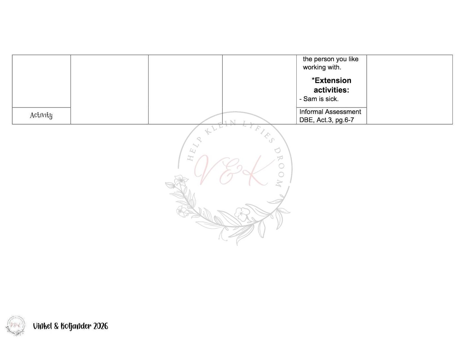 Grade 1 English First Additional Language Lesson Planning - Term 3 2026 - Image 3