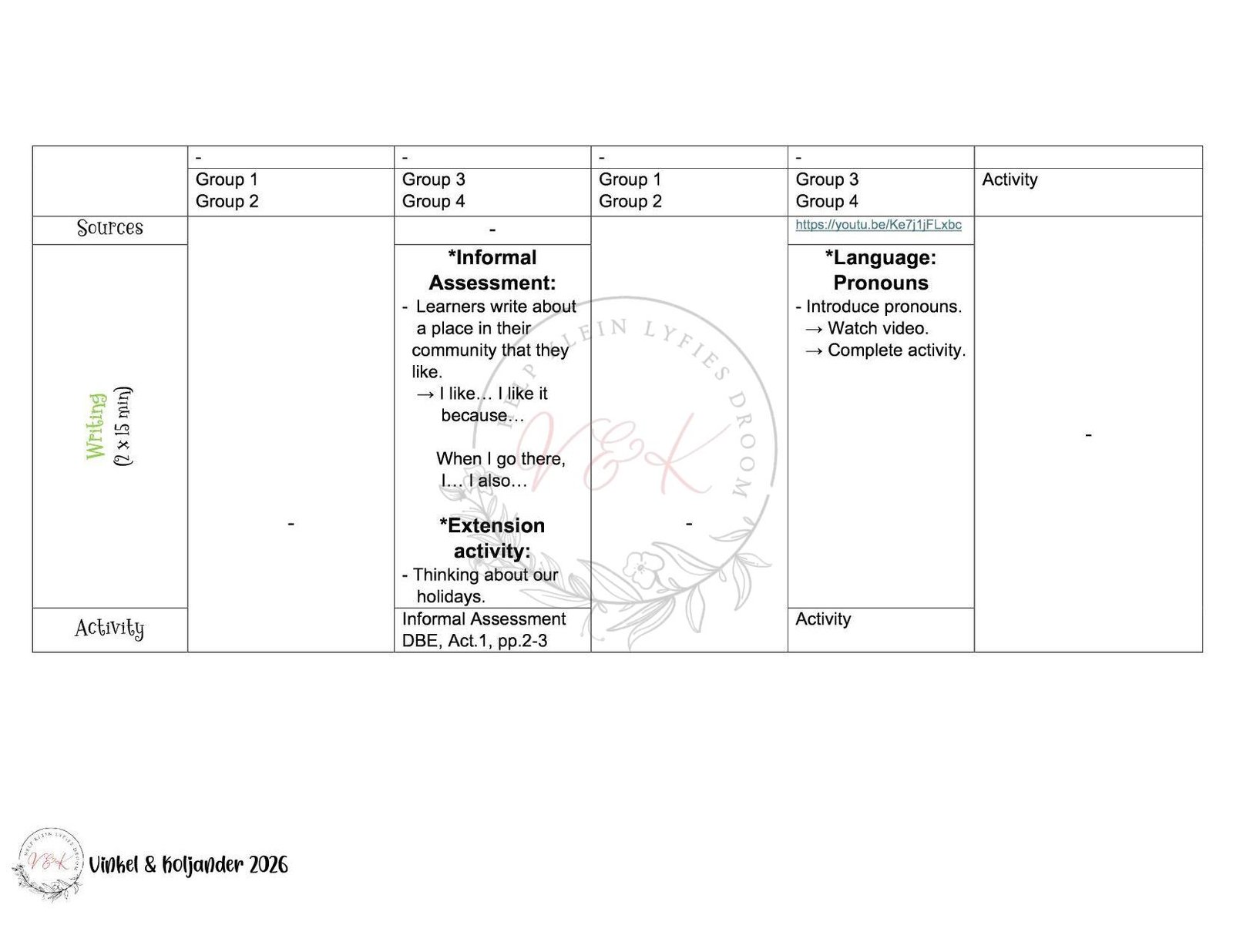 Grade 2 English First Additional Language Lesson Planning - Term 3 2026 - Image 3