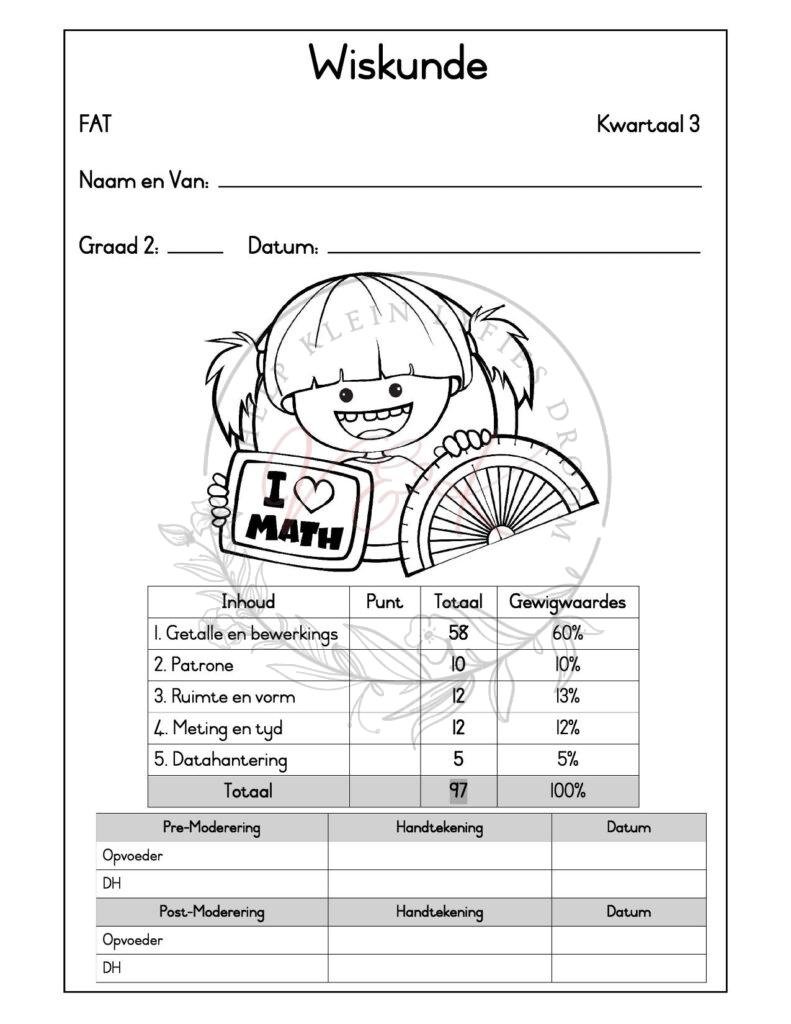 Graad 2 Wiskunde Formele Assesserings Taak - Kwartaal 3 2026