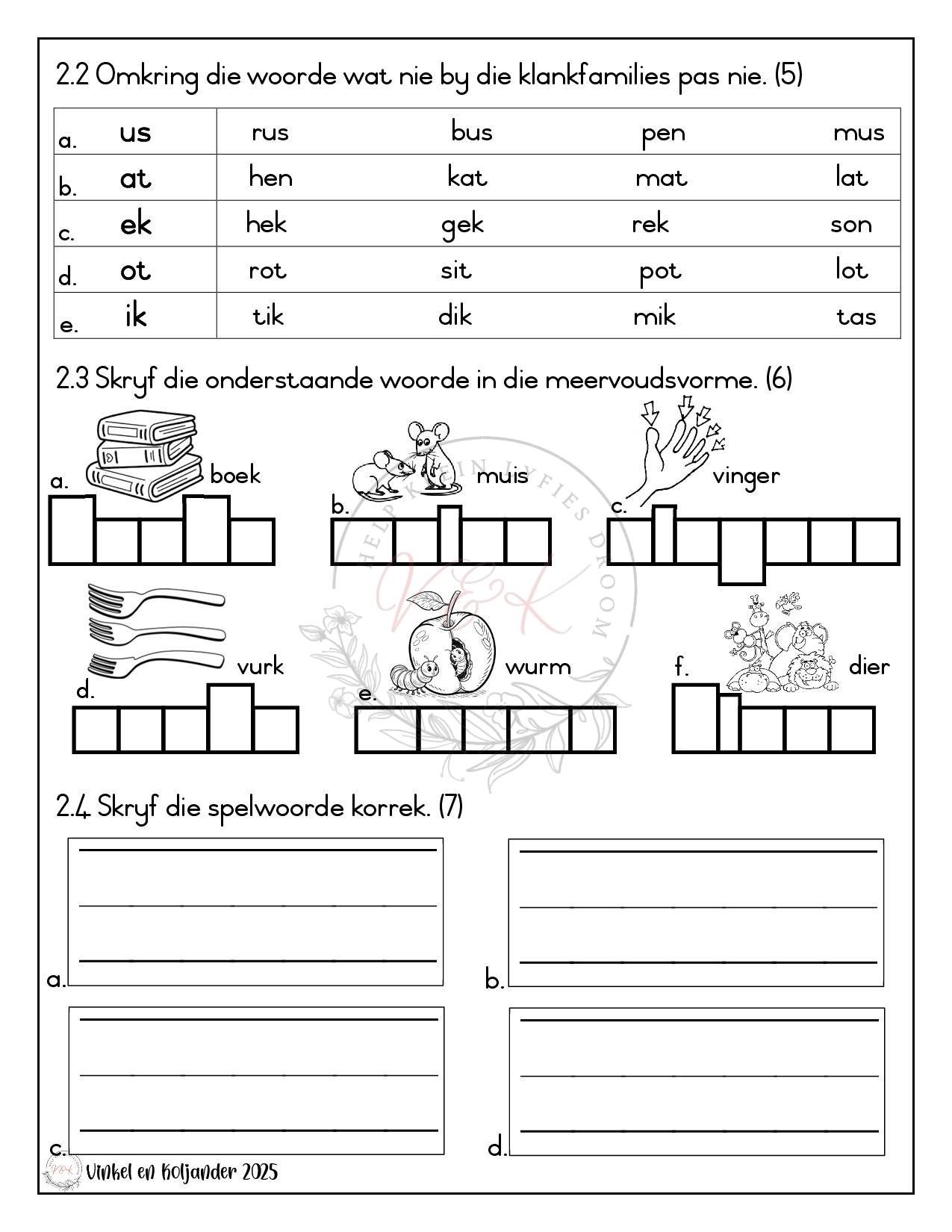 Graad 1 Assesserings Pakket - Kwartaal 4 2026 - Image 12