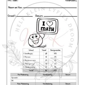 Graad 1 Assesserings Pakket - Kwartaal 4 2026