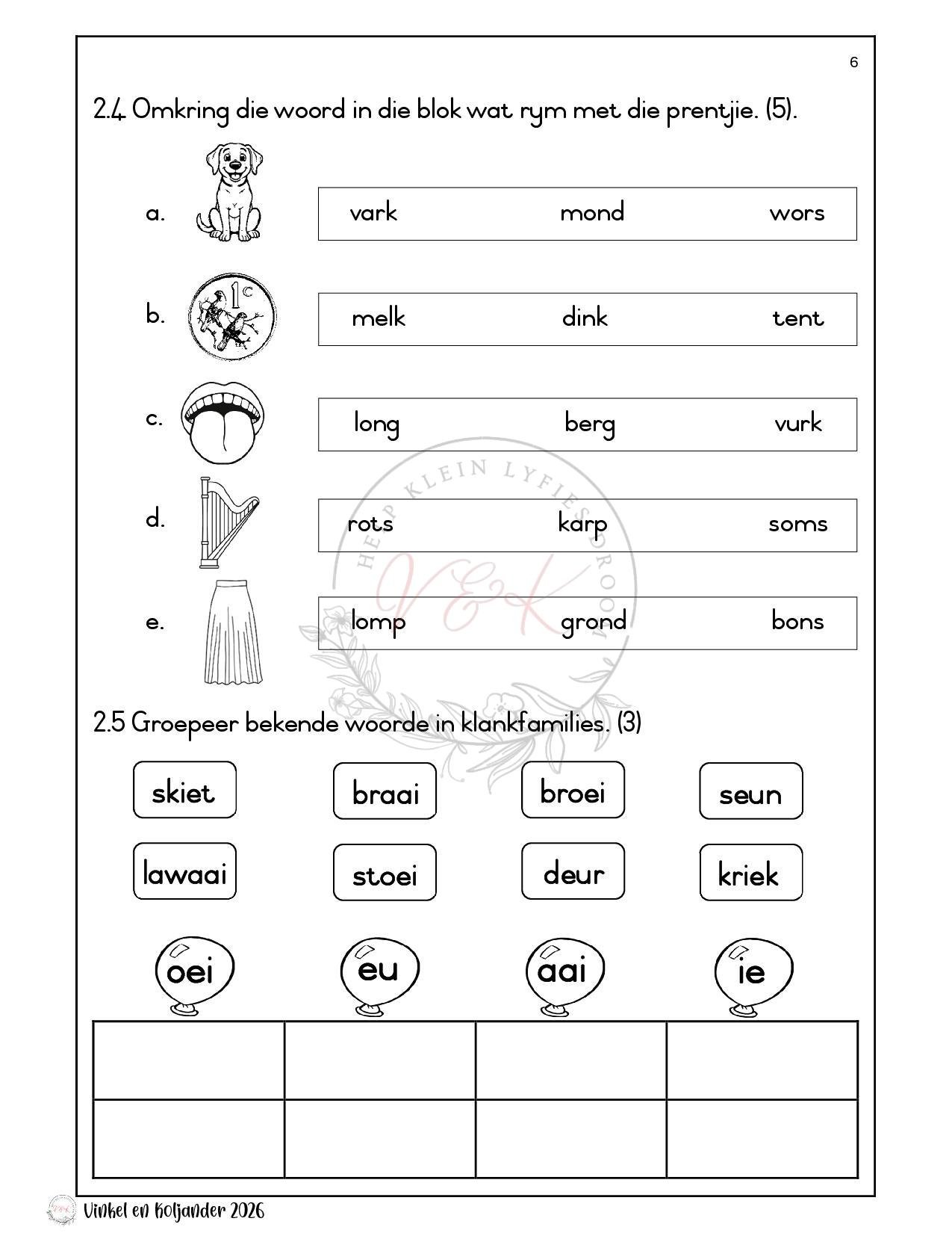 Graad 2 Afrikaans Huistaal Formele Assesserings Taak - Kwartaal 4 2026 - Image 2