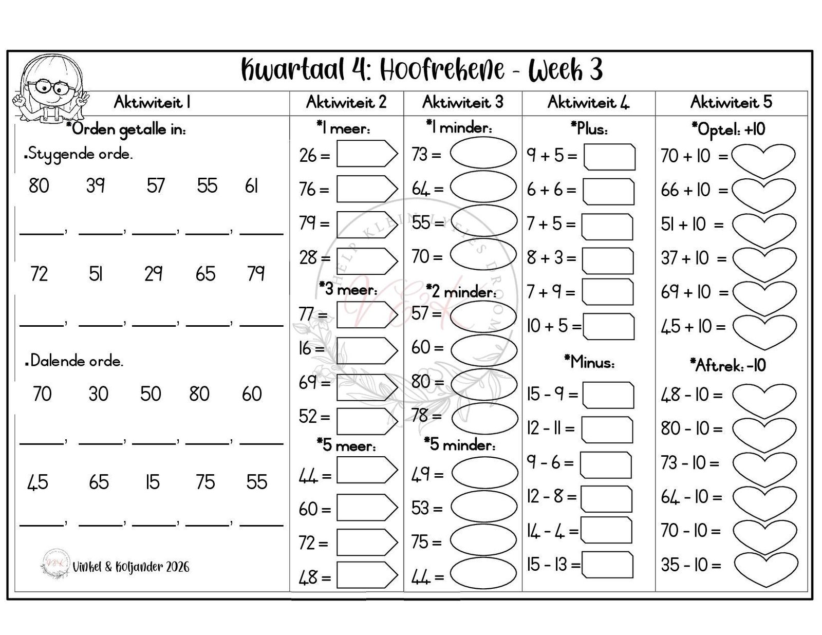 Graad 2 Wiskunde Hoofrekene - Kwartaal 4 2026 - Image 2