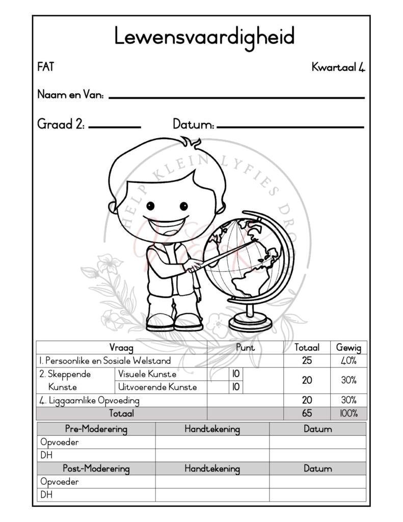 Graad 2 Lewensvaardigheid Formele Assesserings Taak - Kwartaal 4 2026