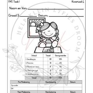 Graad 3 Wiskunde Formele Assesserings Taak - Kwartaal 4 2025/26