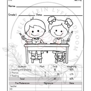 Grade 1 English First Additional Language Formal Assessment Task - Term 4 2026
