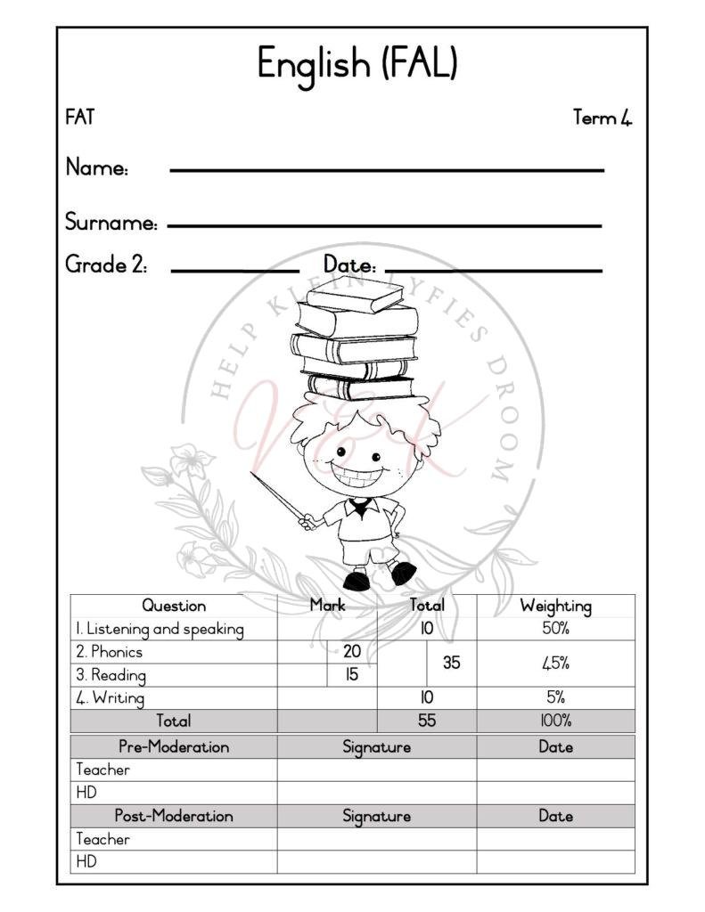 Grade 2 English First Additional Language Formal Assessment Task - Term 4 2026