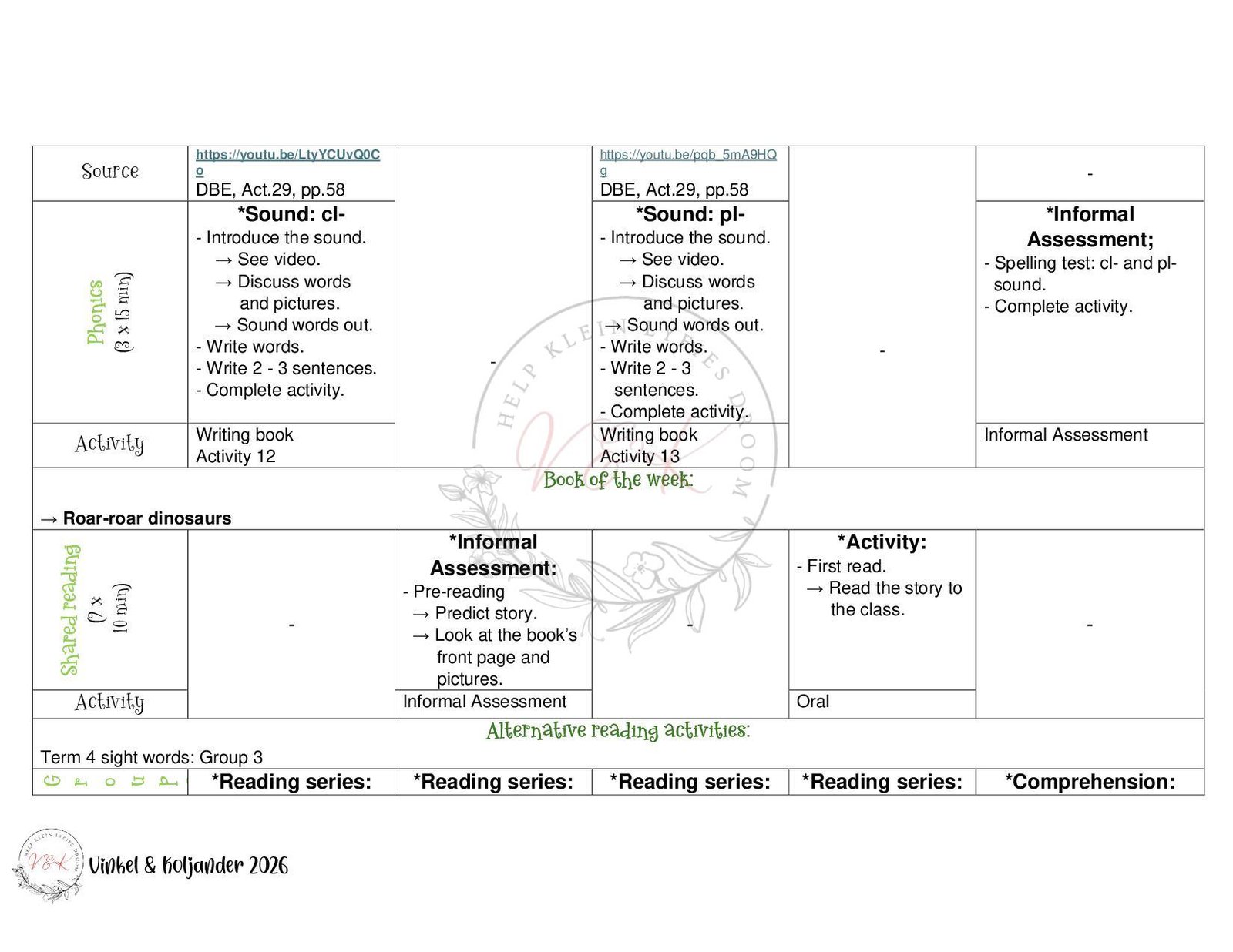 Grade 2 English First Additional Langugae Lesson Planning - Term 4 2026 - Image 2